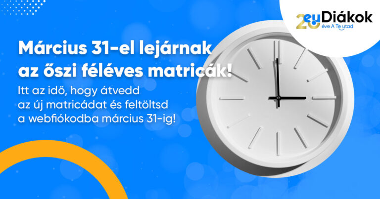 Március 31-el lejárnak az őszi féléves matricák!